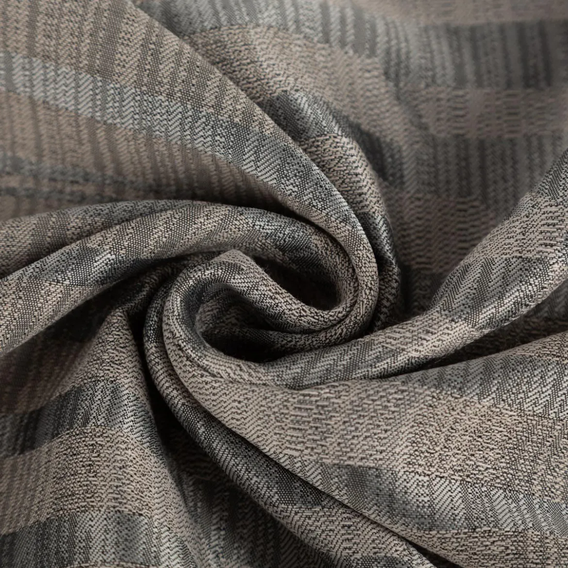 Vorhangstoff Jacquard Stoff Linux Grautöne 154cm Breite