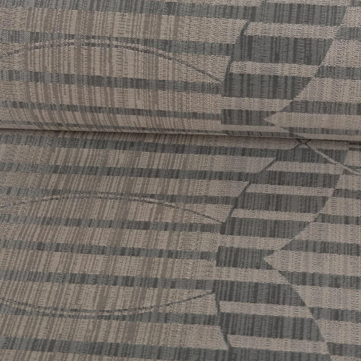 Vorhangstoff Jacquard Stoff Linux Grautöne 154cm Breite