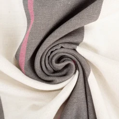 Vorhangstoff Jacquard Stoff Dekostoff Streifen grau ecru pink 165cm Stoffbreite