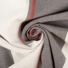 Vorhangstoff Jacquard Stoff Dekostoff Streifen grau ecru rot 165cm Stoffbreite