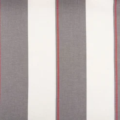 Vorhangstoff Jacquard Stoff Dekostoff Streifen grau ecru rot 165cm Stoffbreite