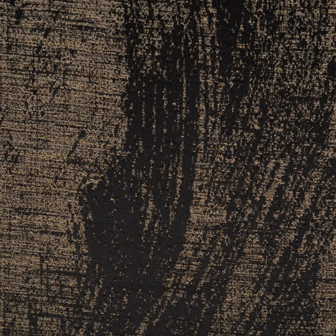 Vorhangstoff Jacquard Tindra Schwarz Gold 154cm Breite