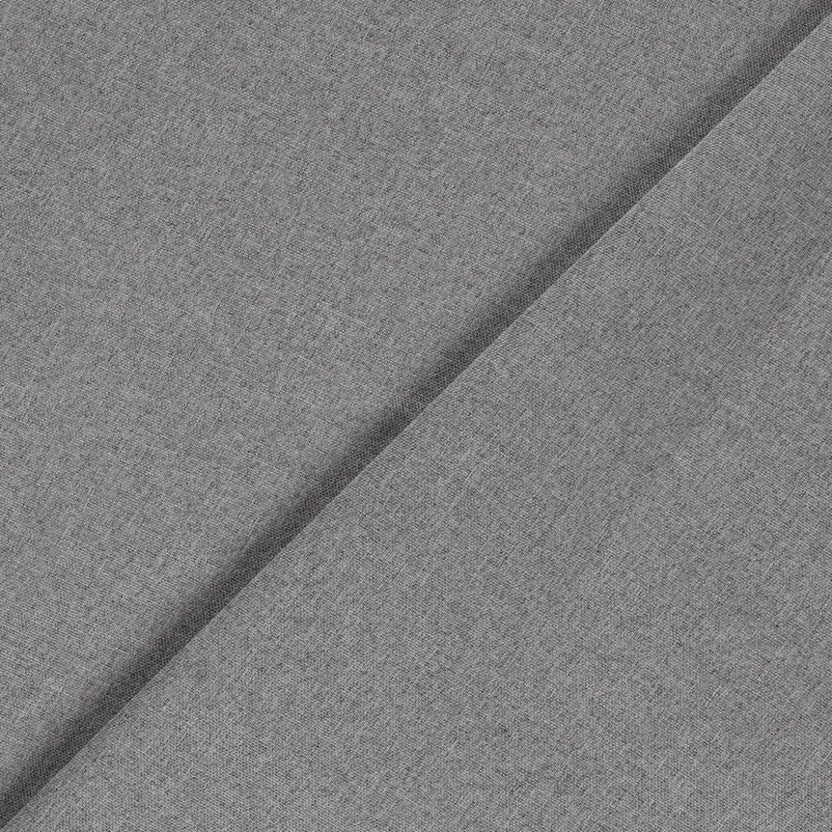 Vorhangstoff Verdunklungsstoff Struktur Grau meliert Doubleface 1,47m Breite