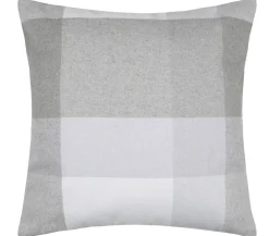 Vorhangstoff Wolloptik Landhauskaro weiß beige 140cm Breite
