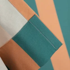 Vorhang Streifen apricot grün mit Smok-Schlaufenband 245x130cm (HxB) oder Wunschmaß von SCHÖNER LEBEN.