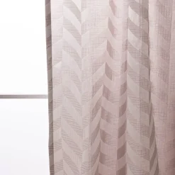 Vorhang Willow Doubleface Doppelgewebe Chevron Streifen beige in 245cm hoch mit div. Breiten oder Wunschmaß von SCHÖNER LEBEN.