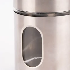Vorratsdose Glas Metall silberfarbig verschiedene Größen