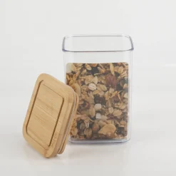 Vorratsdose mit Deckel aus Bambus 900ml 10x10x14,5cm