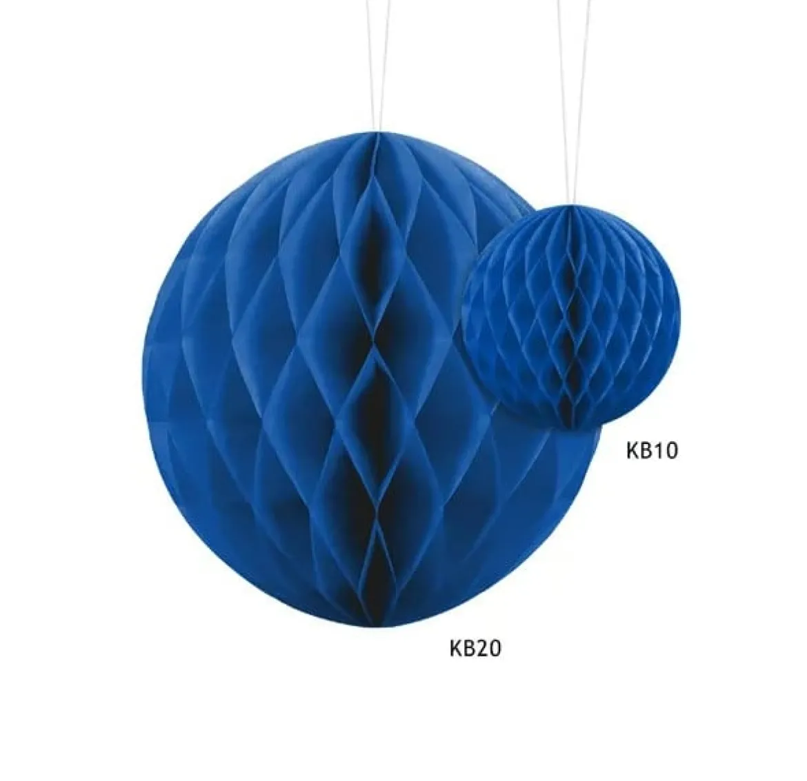 Wabenball Papier blau 10x10cm
