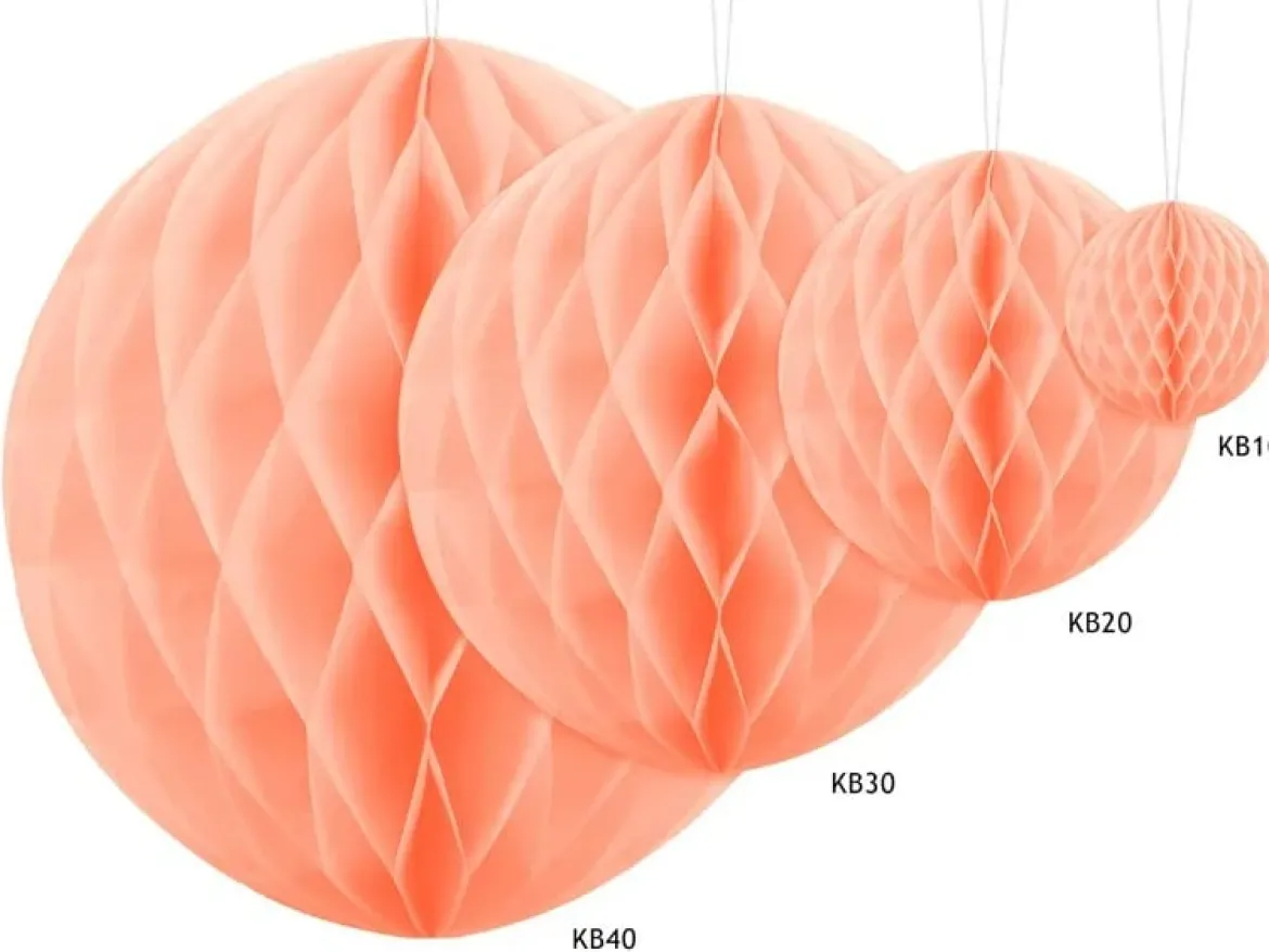 Wabenball Papier light peach 30x30cm