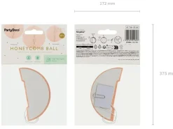 Wabenball Papier light peach 30x30cm