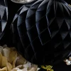 Wabenball Papier schwarz 10x10cm