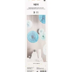 Wabenpapierblumen Aquatöne von Rico Design im 3er Set