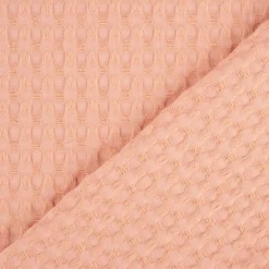 Waffelpique soft Waffelstoff Baumwolle uni hellrosa 1,35m Breite