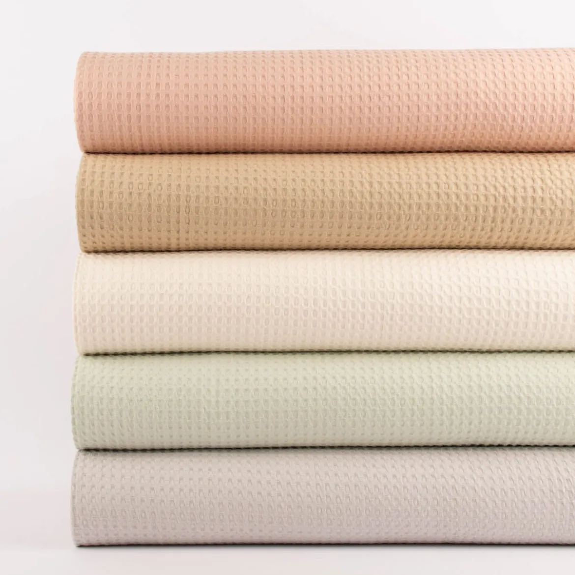 Waffelpique soft Waffelstoff Baumwolle uni mint 1,35m Breite