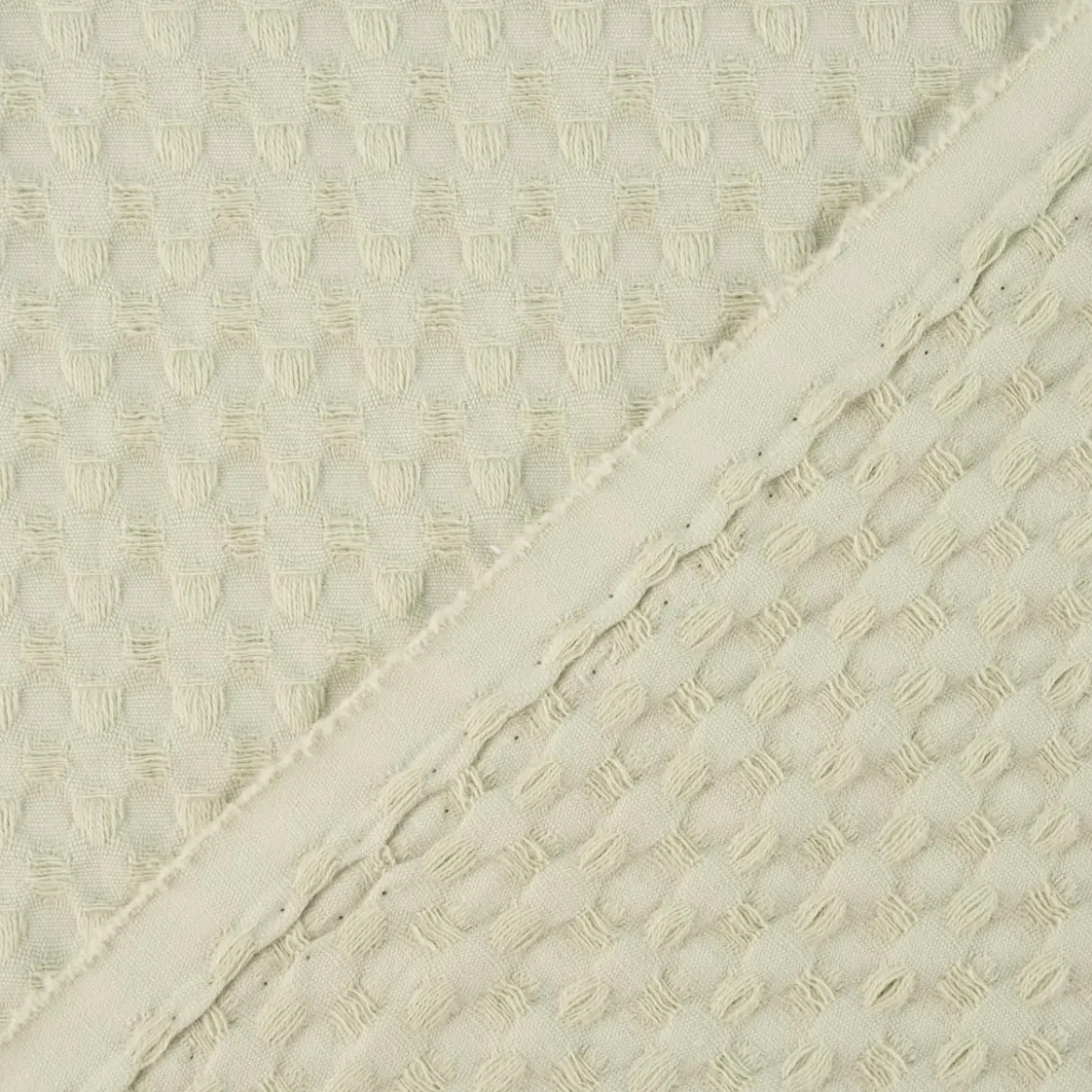Waffelpique soft Waffelstoff Baumwolle uni mint 1,35m Breite