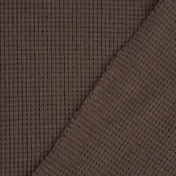 Waffelstrick Doubleface einfarbig taupe 1,4m Breite