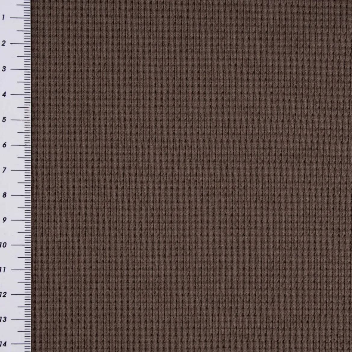 Waffelstrick Doubleface einfarbig taupe 1,4m Breite
