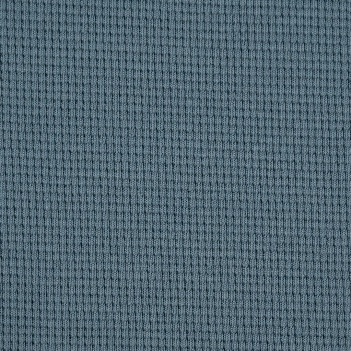 Waffelstrick Doubleface einfarbig indigo blau 1,4m Breite