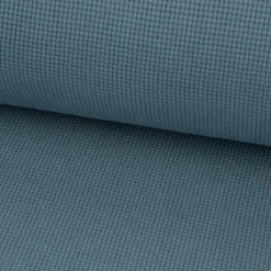 Waffelstrick Doubleface einfarbig indigo blau 1,4m Breite
