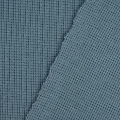 Waffelstrick Doubleface einfarbig indigo blau 1,4m Breite