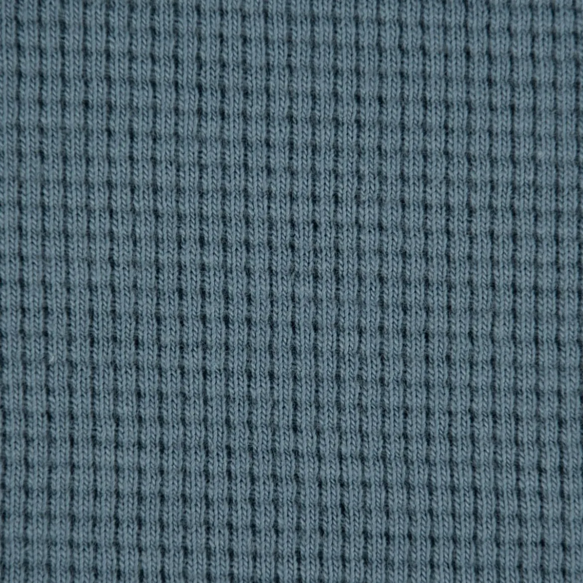 Waffelstrick Doubleface einfarbig indigo blau 1,4m Breite
