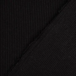 Waffelstrick Doubleface einfarbig schwarz 1,4m Breite
