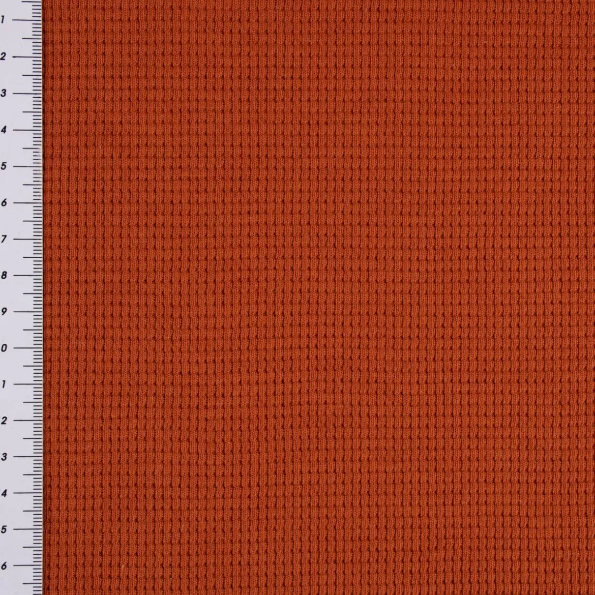 Waffelstrick Doubleface einfarbig rost 1,4m Breite