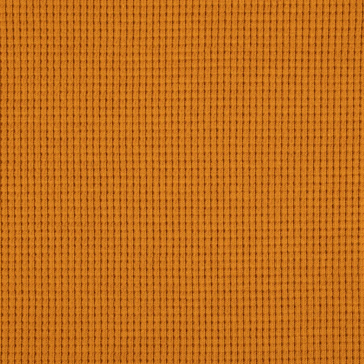 Waffelstrick Doubleface einfarbig ocker 1,4m Breite