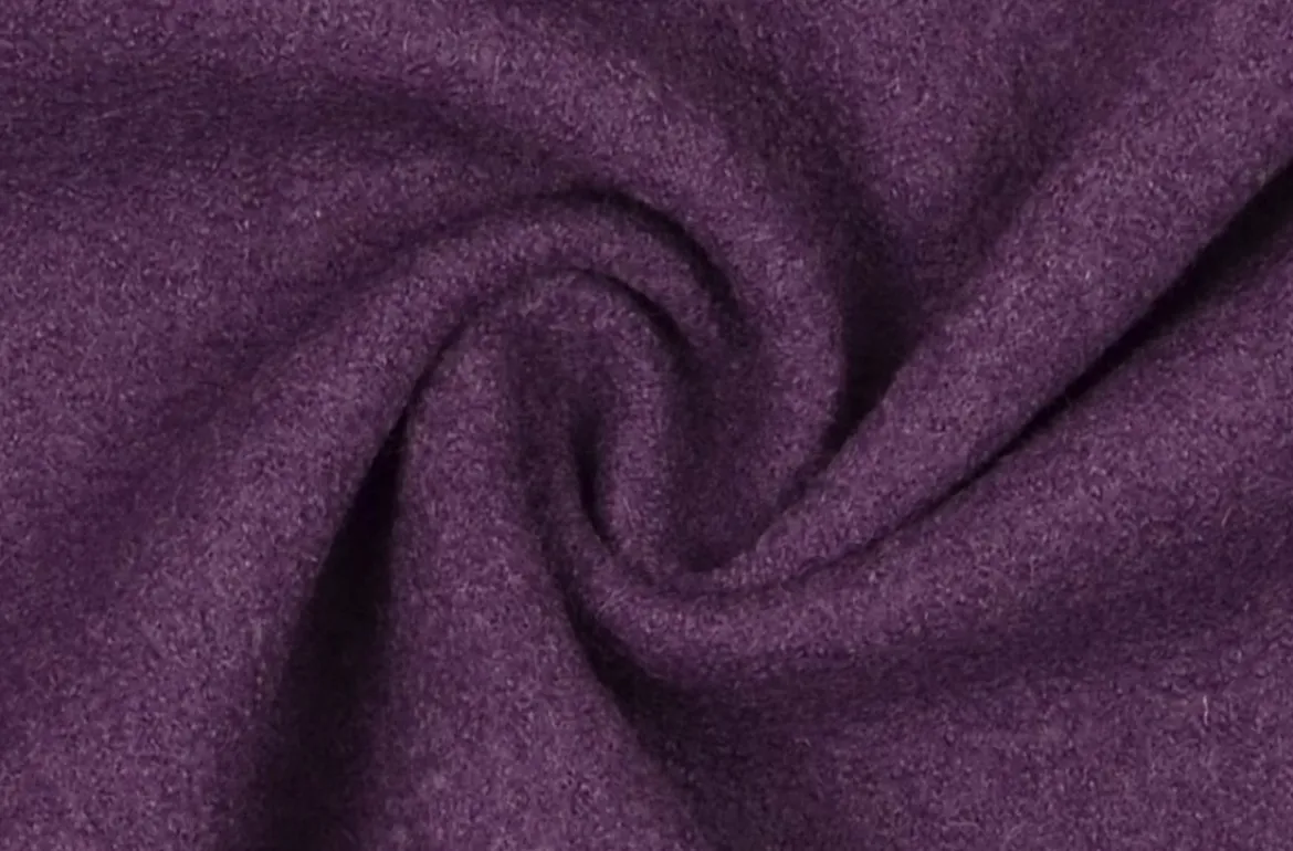Walkloden Mantelstoff Wollstoff aus reiner Schurwolle lila purple 147cm