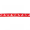 Webband Anker rot weiß Meterware Breite: 1,5cm