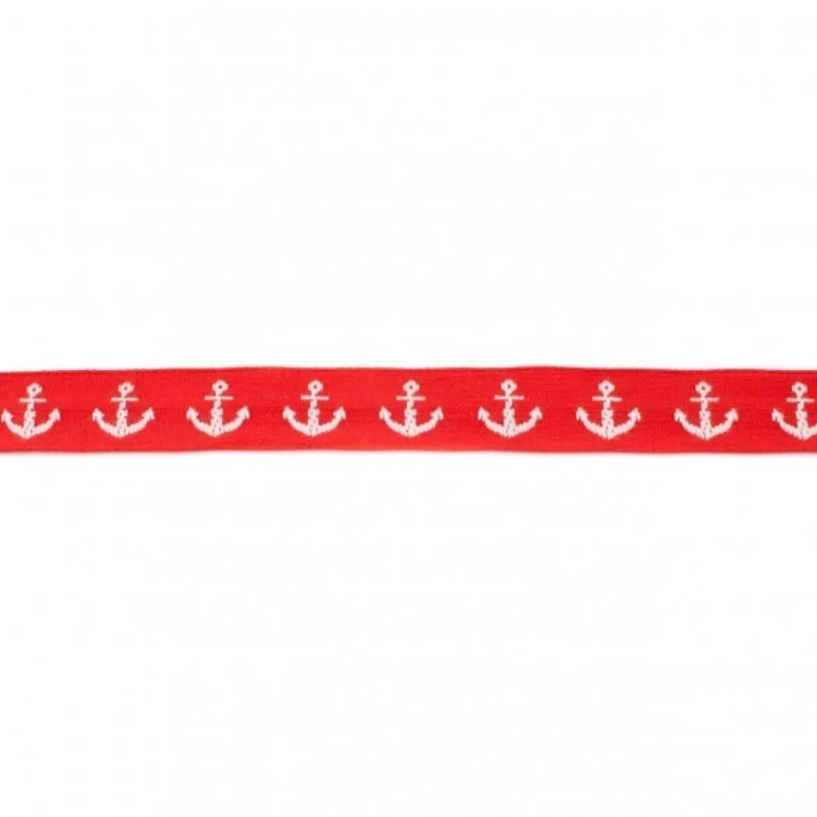 Webband Anker rot weiß Meterware Breite: 1,5cm