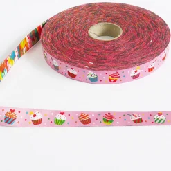Webband Cupcake Muffin rosa Breite: 2cm