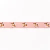Webband Little Deers Rehkitz rosa Meterware Breite: 1,60cm