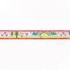 Webband Schäfchen Regenbogen bunt Meterware Breite: 1,60cm