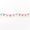 Webband Wimpel Eiffelturm Frankreich natur rot blau Meterware Breite: 1,5cm
