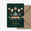 Weihnachtskarte Geometric Christmas Merry Christmas & A Happy New Year bunt 10,5x14,8cm