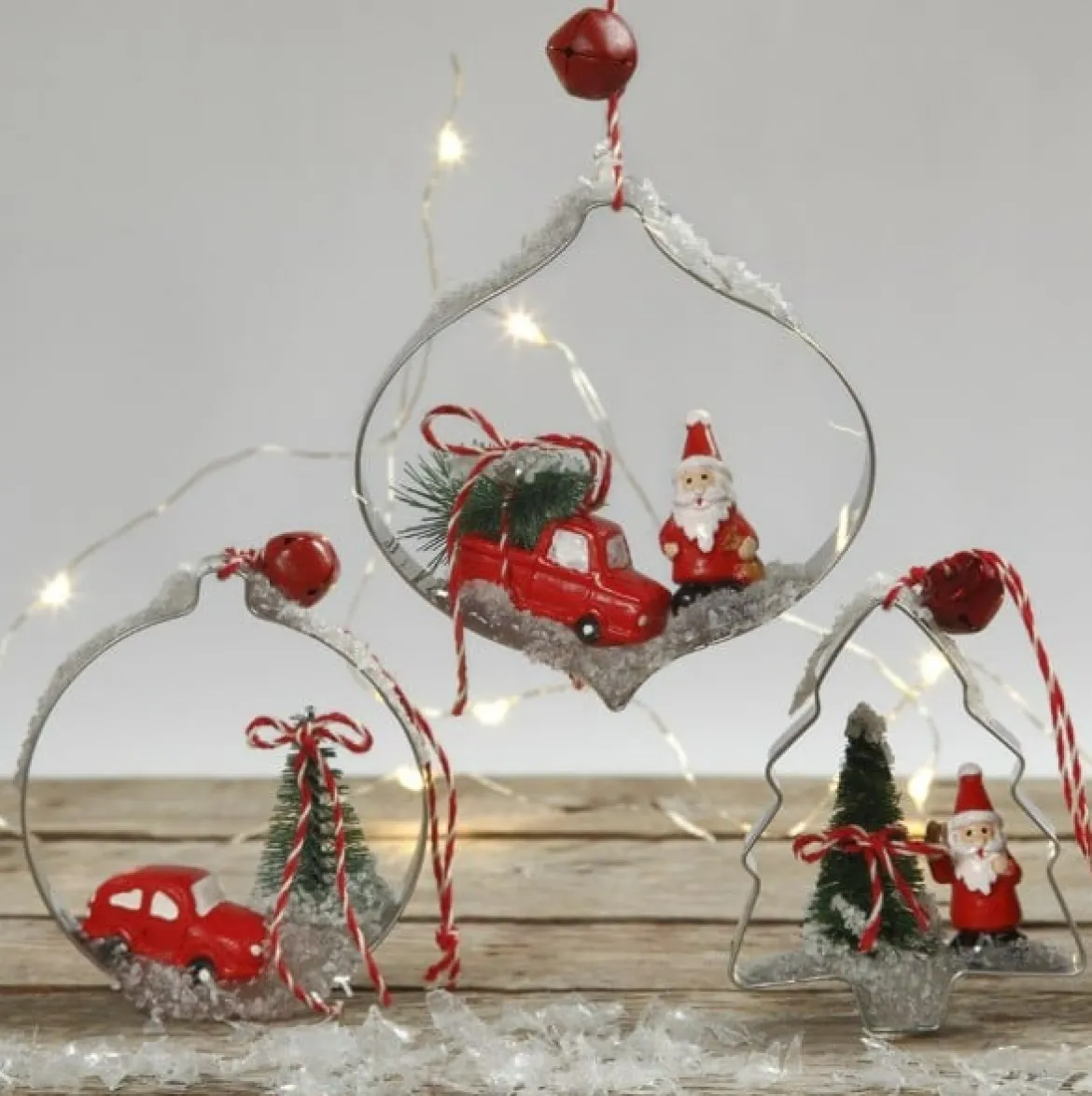 Weihnachtsmann Mini-Figuren 2 Stk ca 1,7x3,5cm von Creativ Company