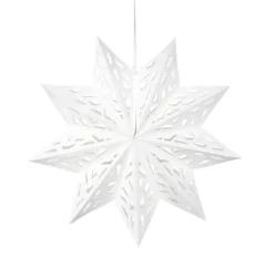 Weihnachtsstern aus Papier 50cm Weiß – Hängedeko für Weihnachten