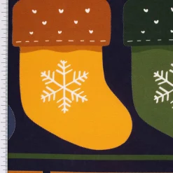 Weihnachtsstoff Baumwollstoff Popeline Adventskalender Digitaldruck bunt 1,4m Breite