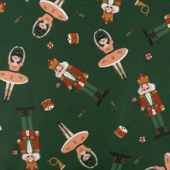 Weihnachtsstoff Baumwollstoff Webware Cassenoisette Nussknacker Tänzerin grün 1,47m Breite