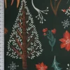 Weihnachtsstoff Baumwollstoff Digitaldruck Scandi Winter Forest dunkelgrün1,40m Breite