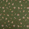 Weihnachtsstoff Baumwollstoff Popeline Allover Weihnachtsmotive grün beige 1,45m Breite