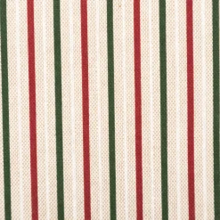 Weihnachtsstoff Dekostoff Halbpanama Leinenlook Little Xmas Stripe Streifen natur rot grün 1,40m Breite