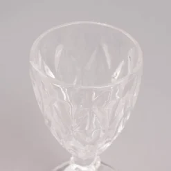 Weinglas Diamantmuster geprägt Glas farblos 17x9cm