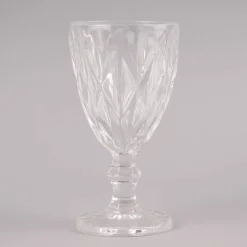 Weinglas Diamantmuster geprägt Glas farblos 17x9cm