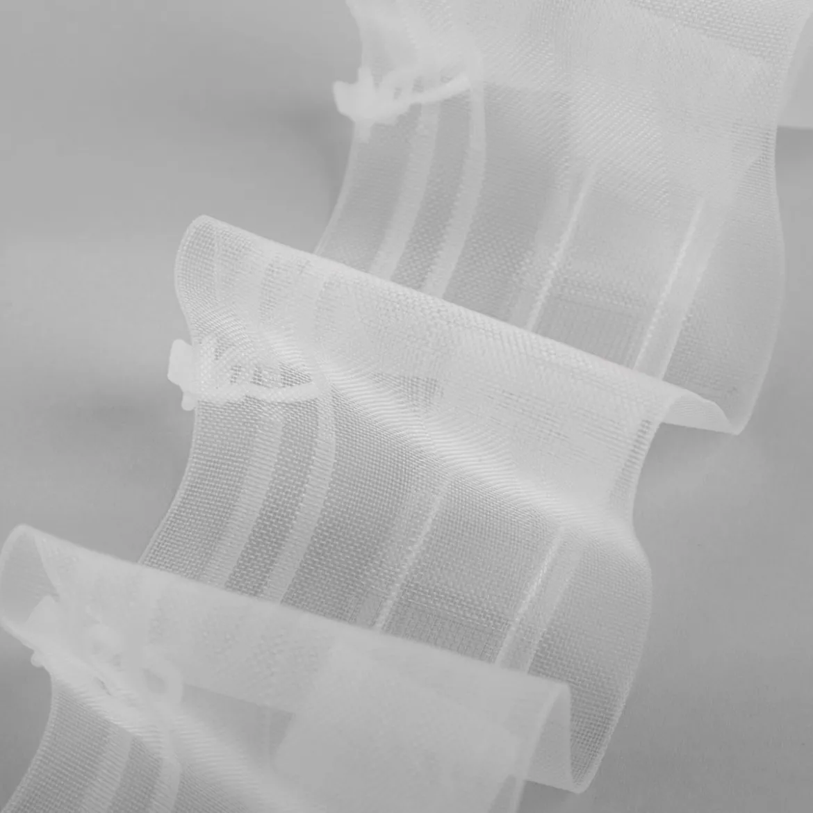 Wellenband Gardinenband smart wave 80mm transparent Zugverhältnis 1:2