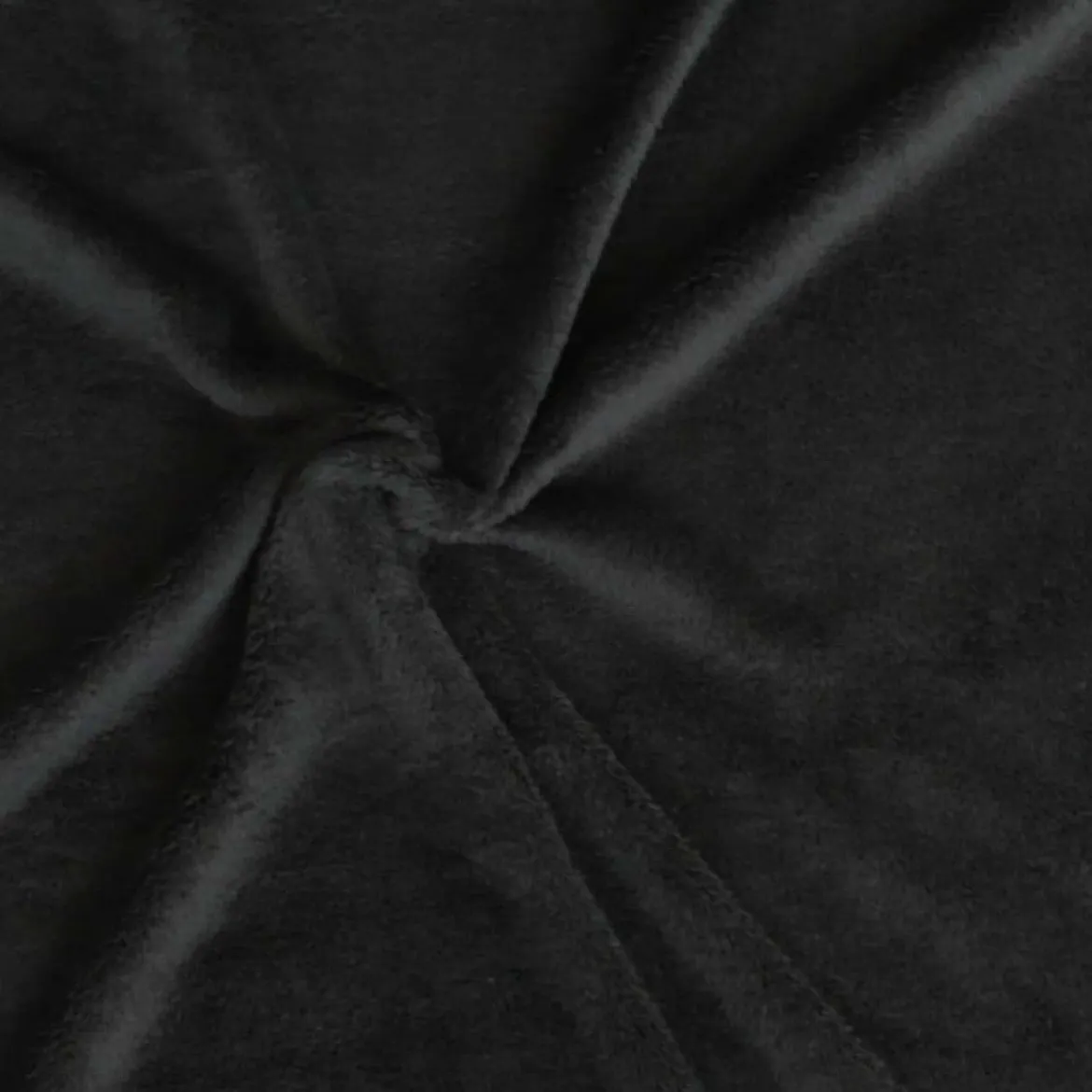Wellness Fleece Doubleface einfarbig schwarz 1,45m Breite