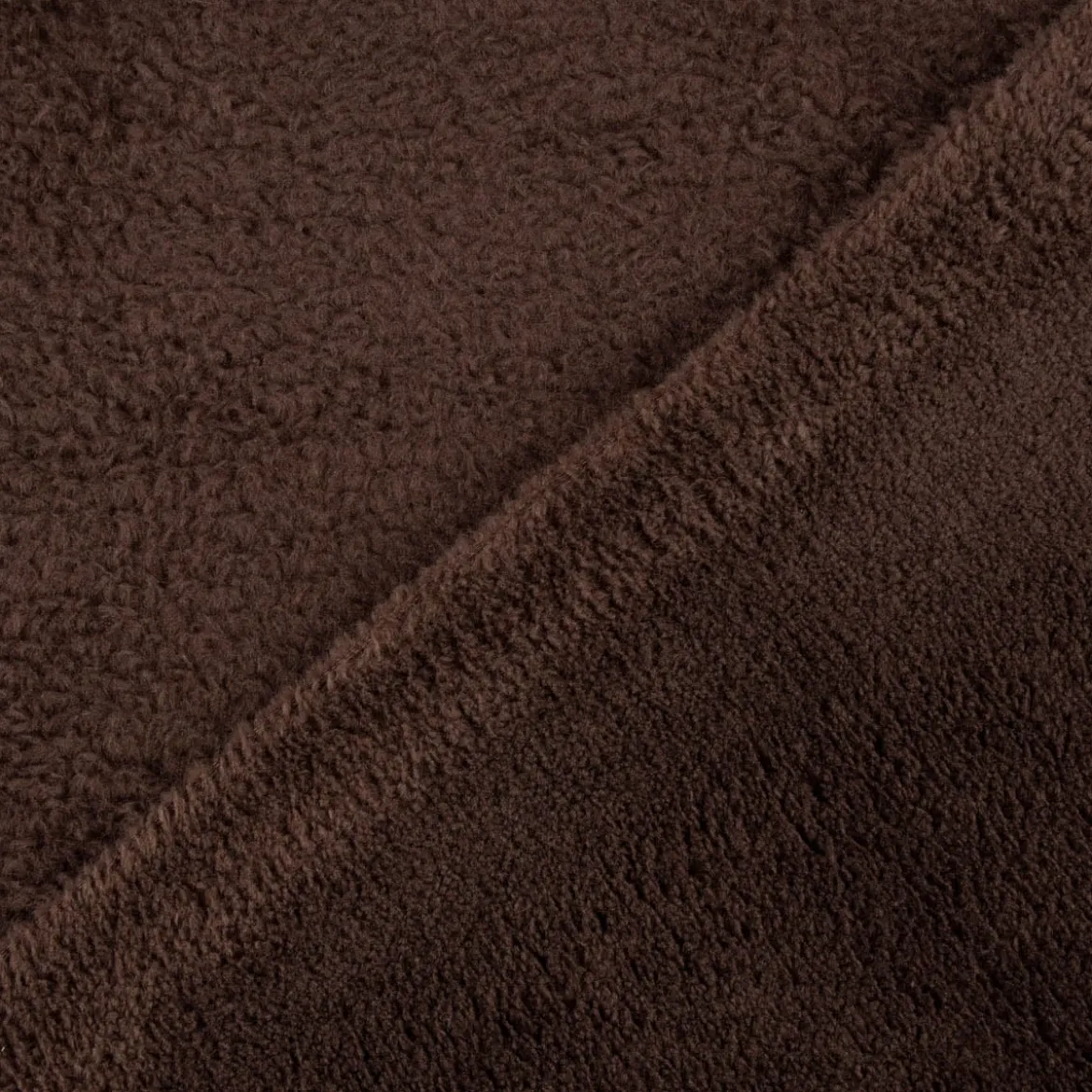 Wellness Fleece Doubleface einfarbig dunkelbraun 1,45m Breite