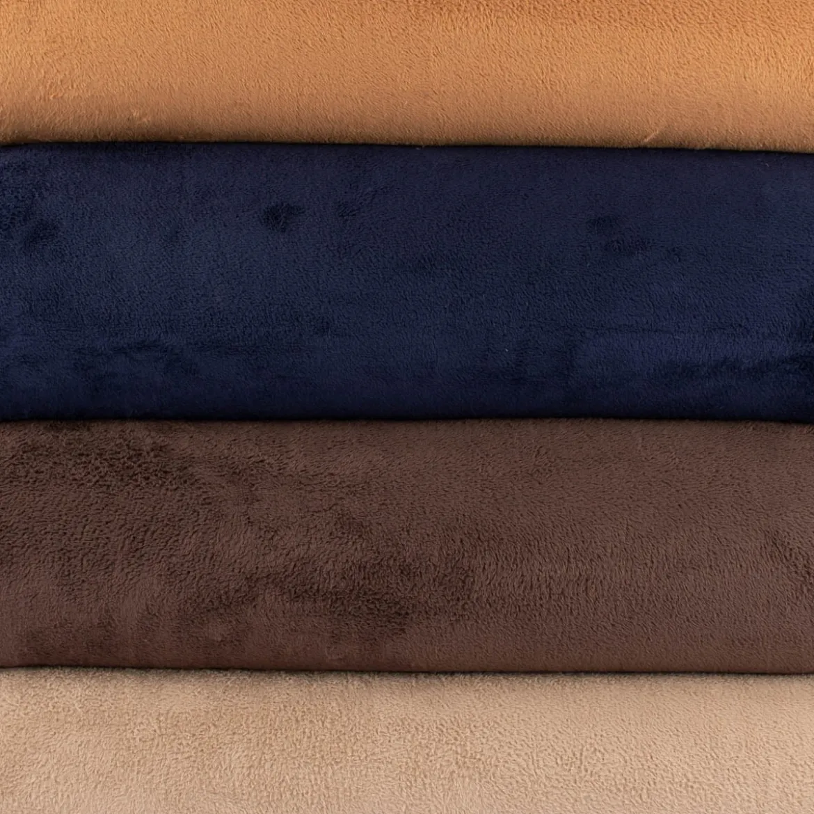 Wellness Fleece Doubleface einfarbig camel 1,45m Breite